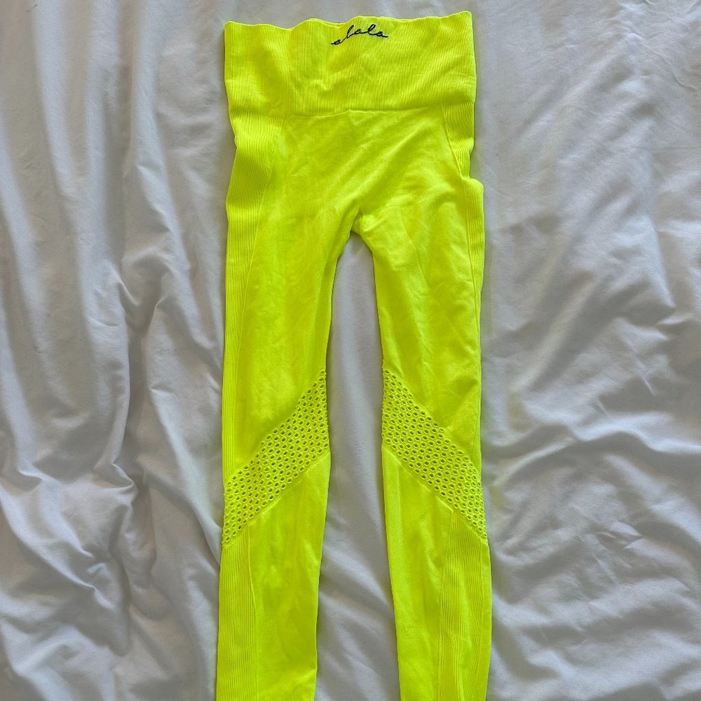 Alala Neon Yellow Seamless Leggings